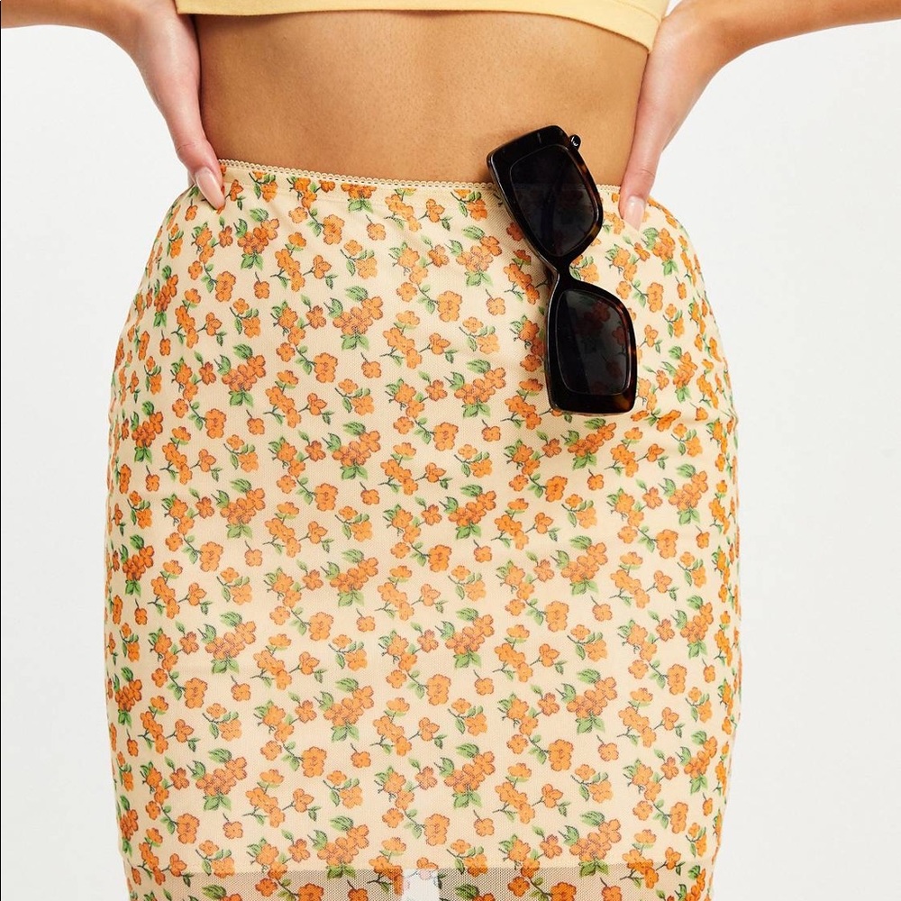 🍊MOTEL-Floral Mini Skirt🍊